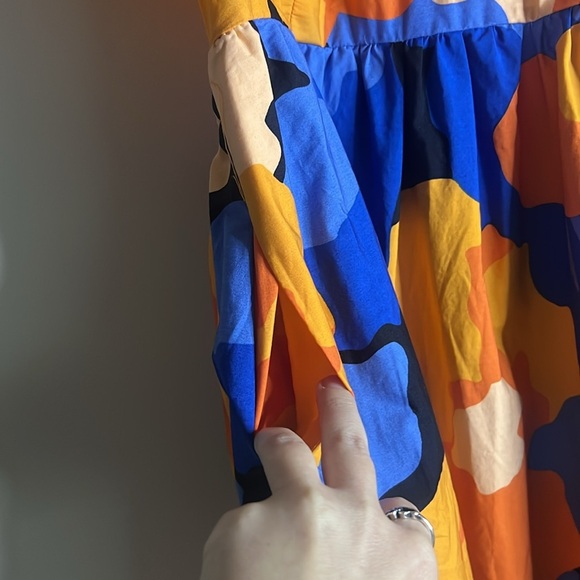 Tabitha Brown Floral Orange and Blue Maxi Dress - Picture 7 of 11